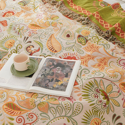 Skorter | Autumn Leaf Boho Reversible Blanket