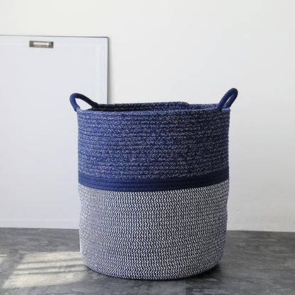Skorter | CoastalNest Storage Baskets with Handles | Blue Coastal Decorative Baskets | Functional & Stylish Organization