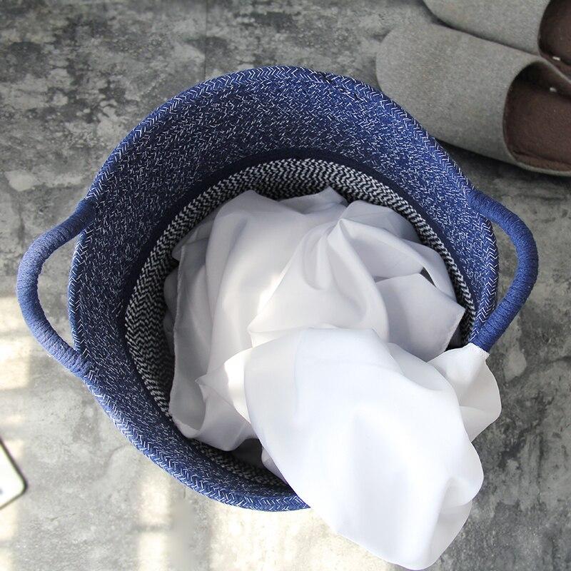 Skorter | CoastalNest Storage Baskets with Handles | Blue Coastal Decorative Baskets | Functional & Stylish Organization