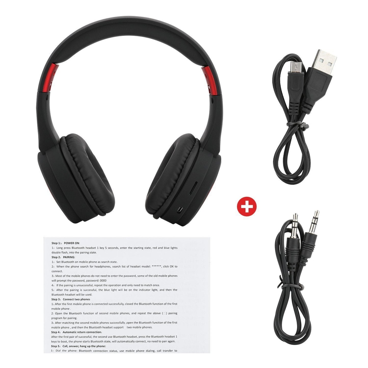 Skorter | Bluetooth Headset Wireless Hi-Fi Stereo Foldable Headphones