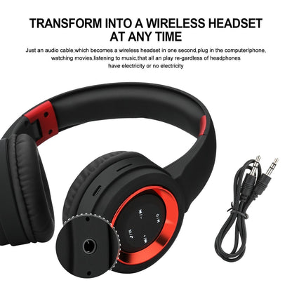 Skorter | Bluetooth Headset Wireless Hi-Fi Stereo Foldable Headphones