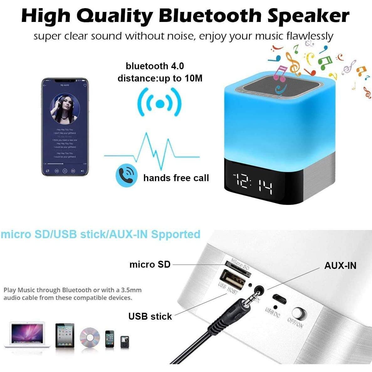 Skorter | Bluetooth Speaker Touch Sensor Nightstand Lamp