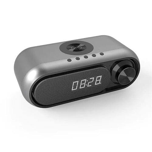 Skorter | Bluetooth speaker Wireless Charger with Alarm Clock