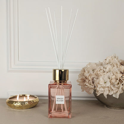 Skorter | Blush Rose Fragrant Pink & Gold Large Reed Diffuser - 500ml