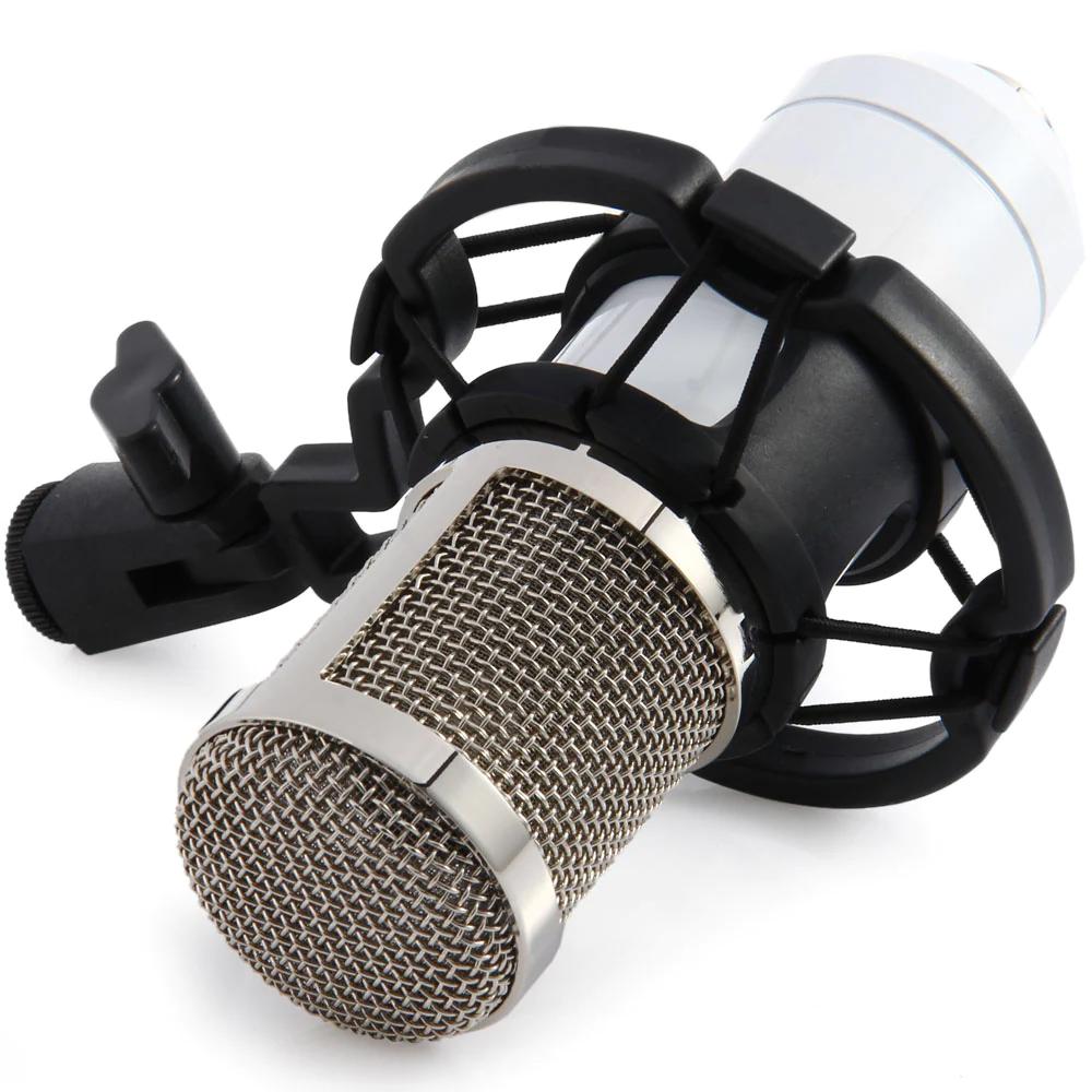 Skorter | BM-800 Condenser Recording Microphone with Shock Mount for Radio Transmission