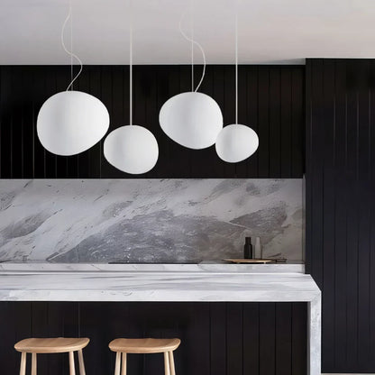 Skorter | pendant lamp in white stone shape for ambiance lighting