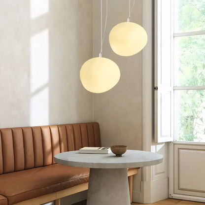 Skorter | pendant lamp in white stone shape for ambiance lighting