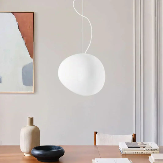Skorter | pendant lamp in white stone shape for ambiance lighting