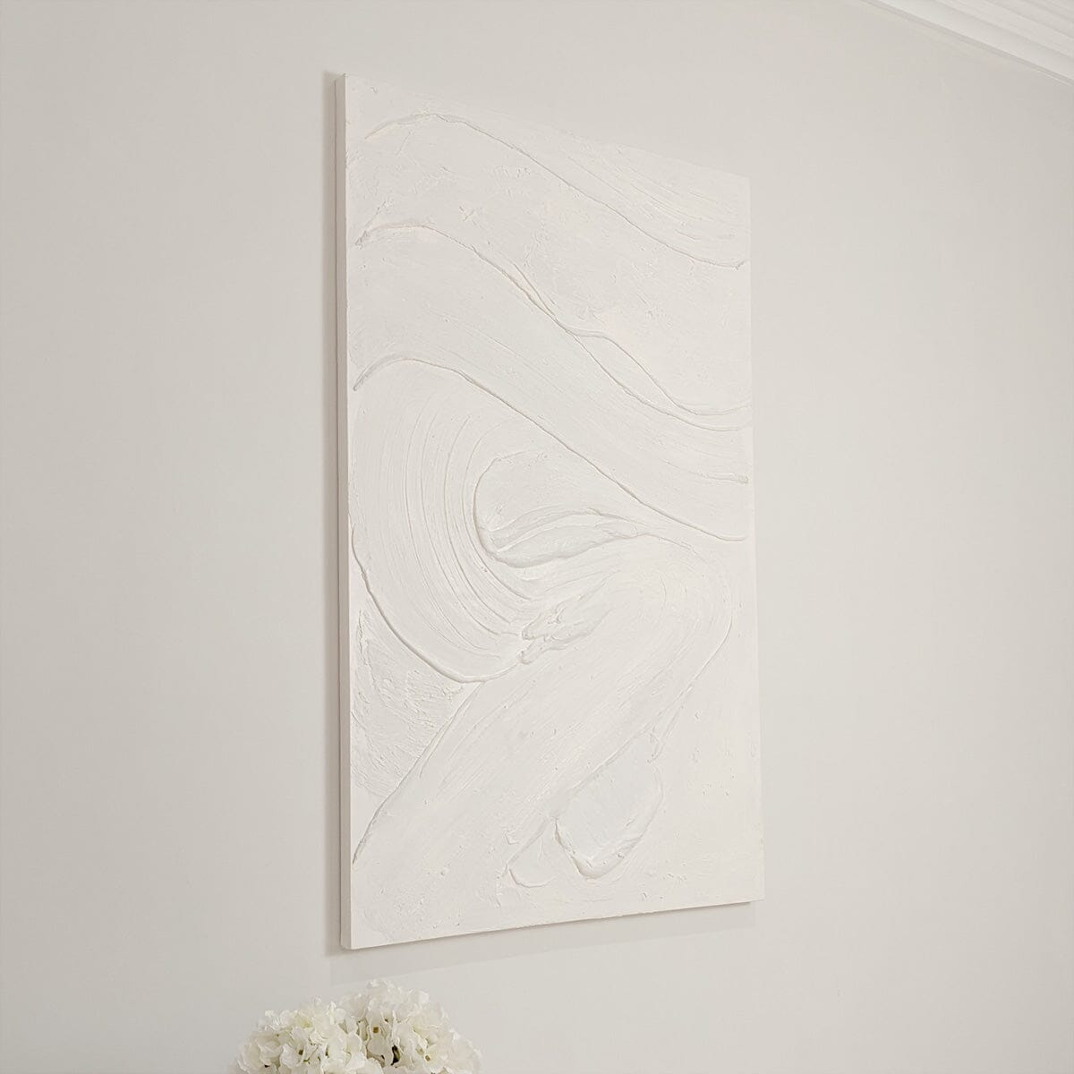 Skorter | Boston Cream Textured Abstract Canvas Wall Art