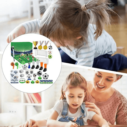 Skorter | BoxCalendar – Advent calendar for children with a football stadium to build yourself