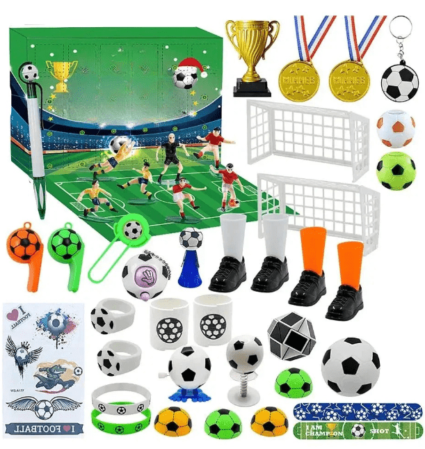Skorter | BoxCalendar – Advent calendar for children with a football stadium to build yourself