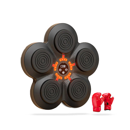 Skorter | RhythmBox Väggtränare – Smart Bluetooth-boxningsmaskin med musik och LED-reaktion