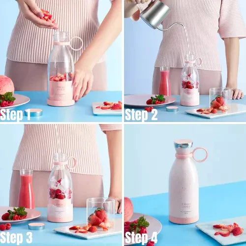 Skorter | Compact Portable Smoothie Blender with Fruit Container and Drinking Lid