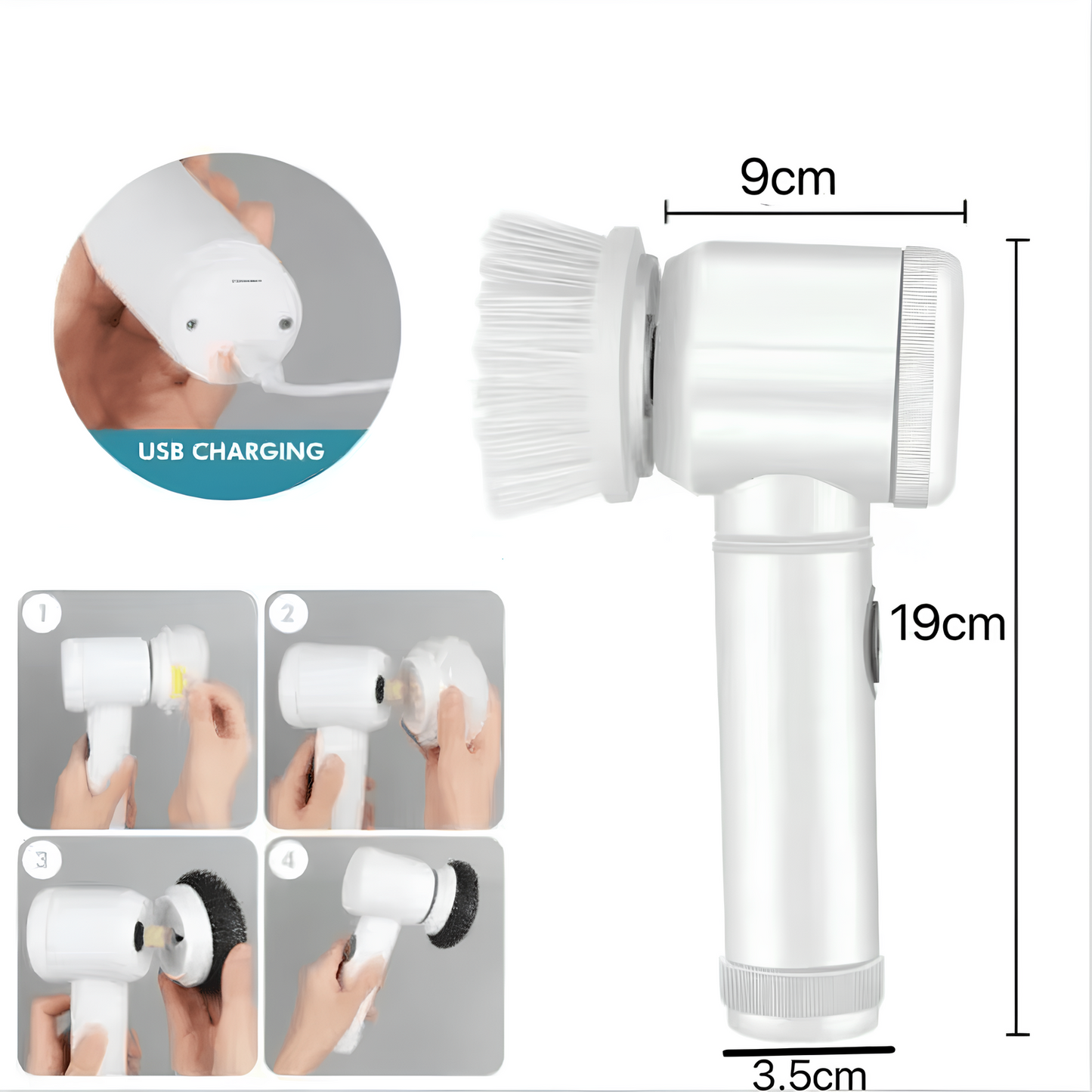 Skorter electric cleaning brush USB charged