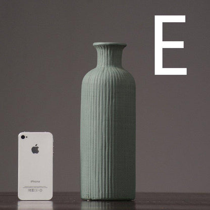 Skorter | Brown Beige Gray Ceramic Flower Vase Pot │ Home Decoration Item