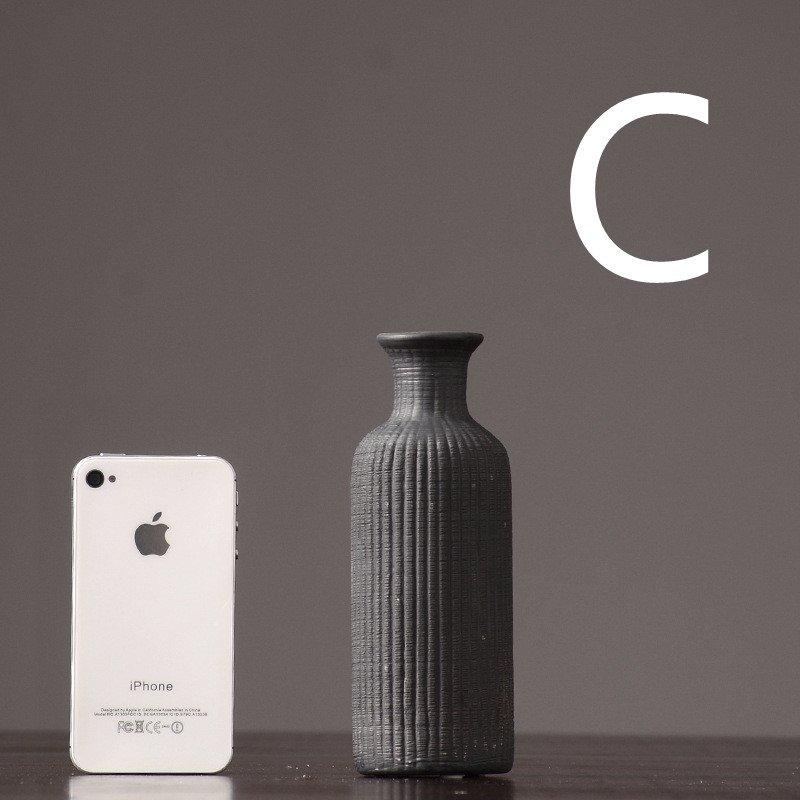 Skorter | Brown Beige Gray Ceramic Flower Vase Pot │ Home Decoration Item