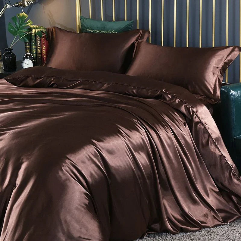 Skorter | Elegant Satin Silk Bedding Set - Luxurious Comfort for Every Night