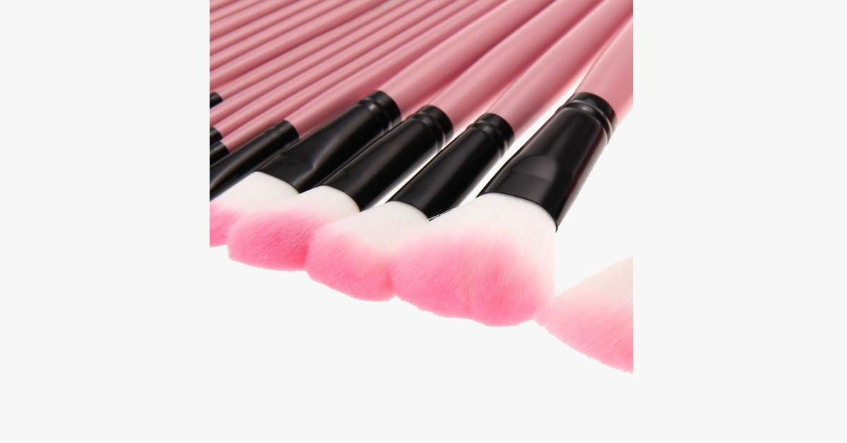 Skorter | 32-piece Professional Pink Makeup Brush Set