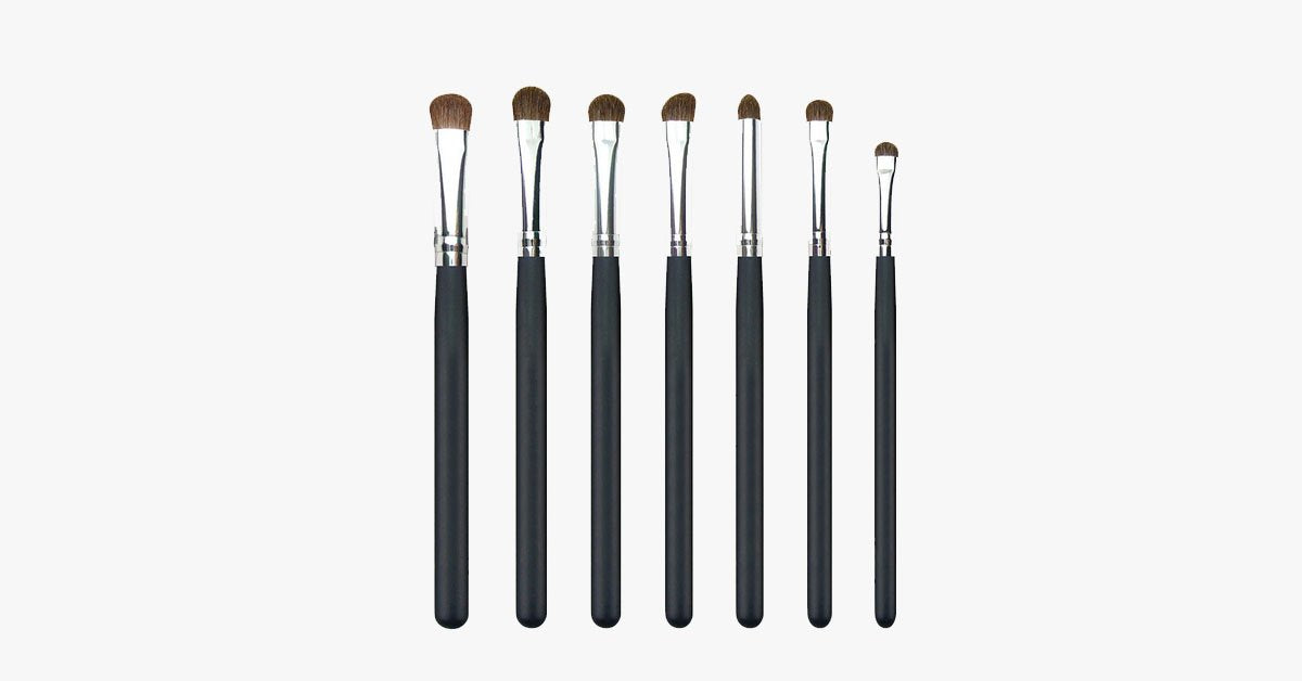 Skorter | 7-pc. Eyeshadow Brush Set - Soft, Dense, and Silky Brushes for the Perfect Eye Makeup