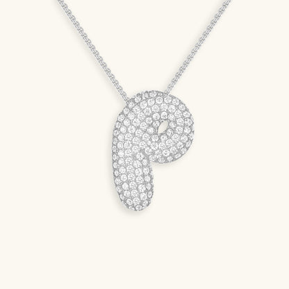 Skorter | Bubble Initial-Diamond-Necklace