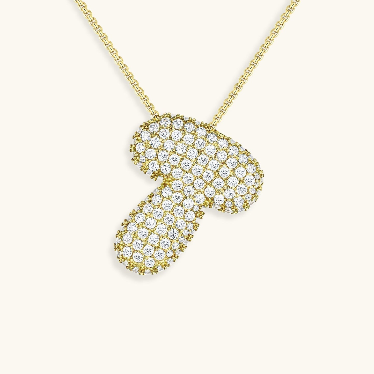 Skorter | Bubble Initial-Diamond-Necklace