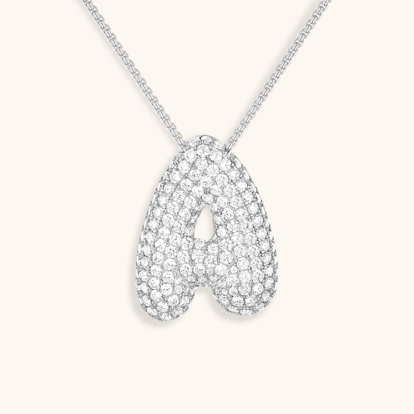 Skorter | Bubble Initial-Diamond-Necklace