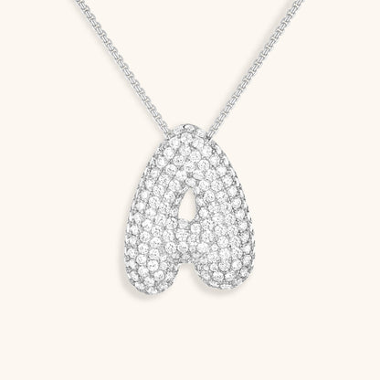 Skorter | Bubble Initial-Diamond-Necklace