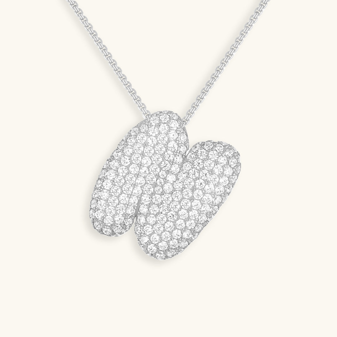 Skorter | Bubble Initial-Diamond-Necklace