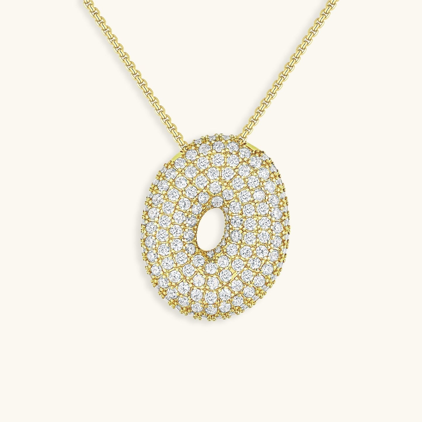 Skorter | Bubble Initial-Diamond-Necklace