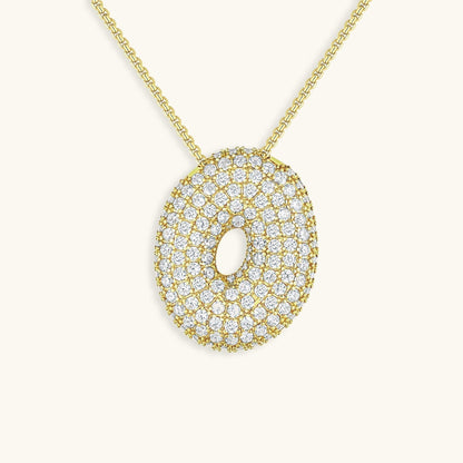 Skorter | Bubble Initial-Diamond-Necklace