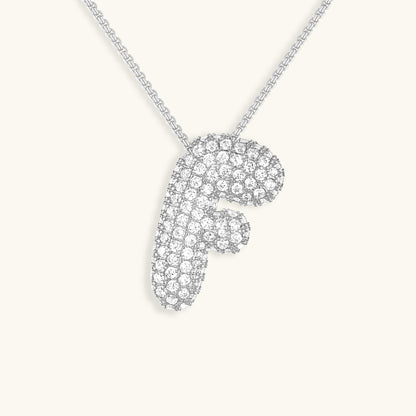 Skorter | Bubble Initial-Diamond-Necklace