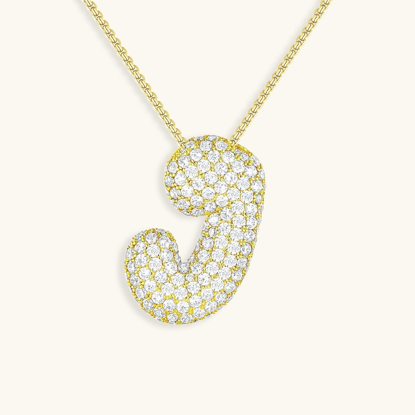 Skorter | Bubble Initial-Diamond-Necklace