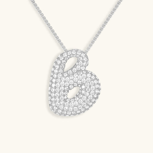 Skorter | Bubble Initial-Diamond-Necklace