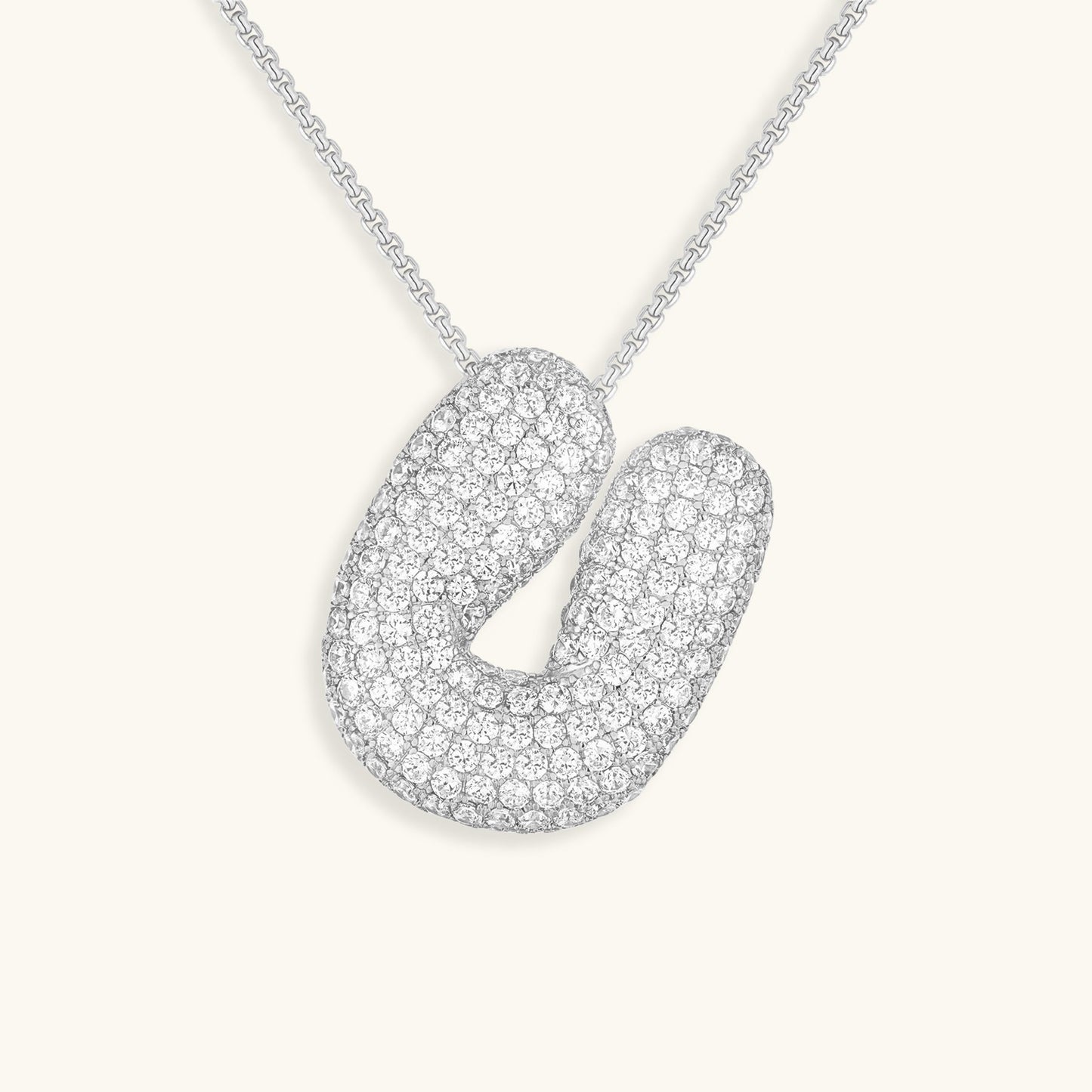 Skorter | Bubble Initial-Diamond-Necklace