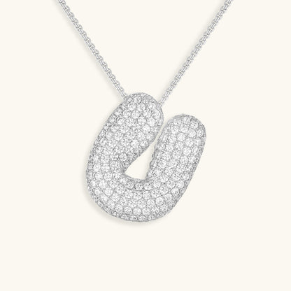 Skorter | Bubble Initial-Diamond-Necklace