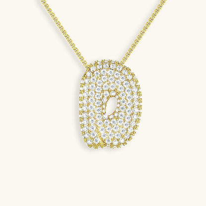 Skorter | Bubble Initial-Diamond-Necklace
