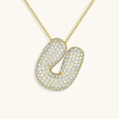 Skorter | Bubble Initial-Diamond-Necklace