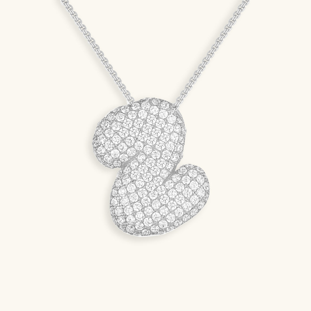 Skorter | Bubble Initial-Diamond-Necklace