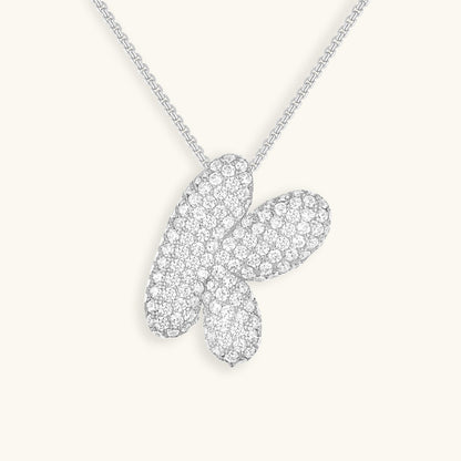 Skorter | Bubble Initial-Diamond-Necklace