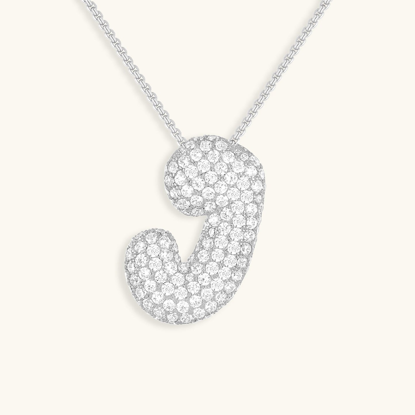 Skorter | Bubble Initial-Diamond-Necklace