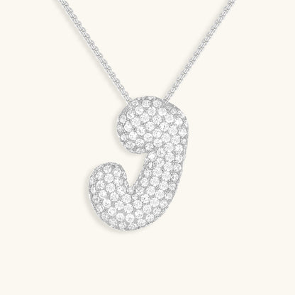 Skorter | Bubble Initial-Diamond-Necklace