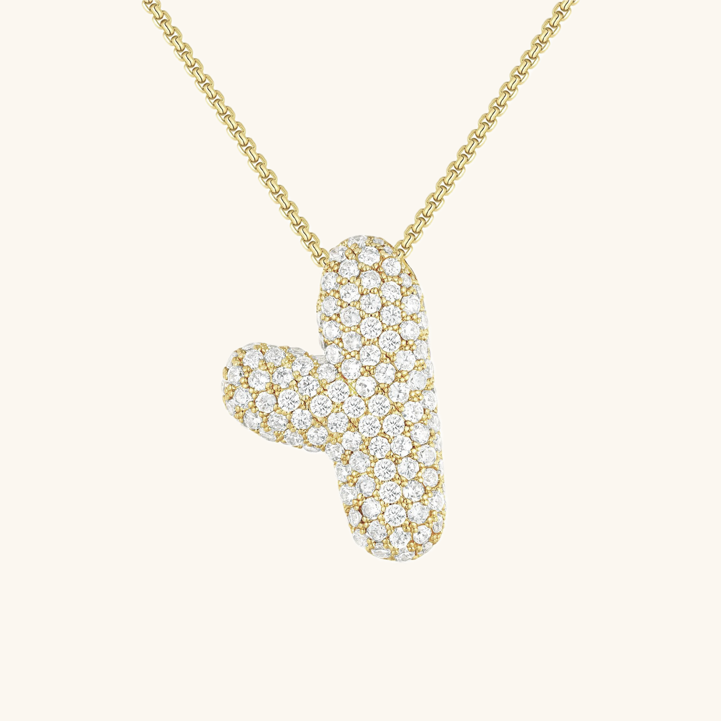 Skorter | Bubble Initial-Diamond-Necklace