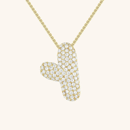 Skorter | Bubble Initial-Diamond-Necklace