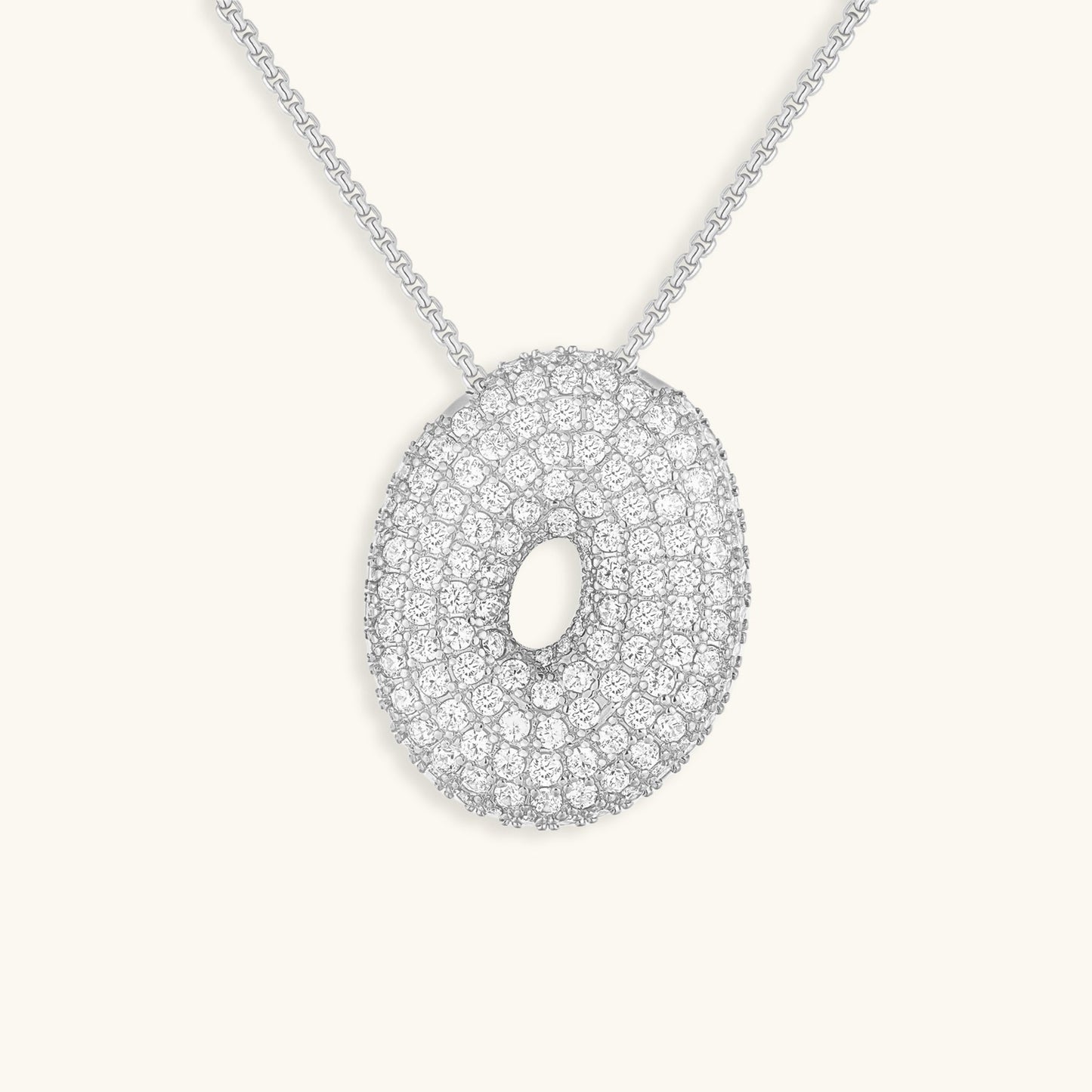 Skorter | Bubble Initial-Diamond-Necklace