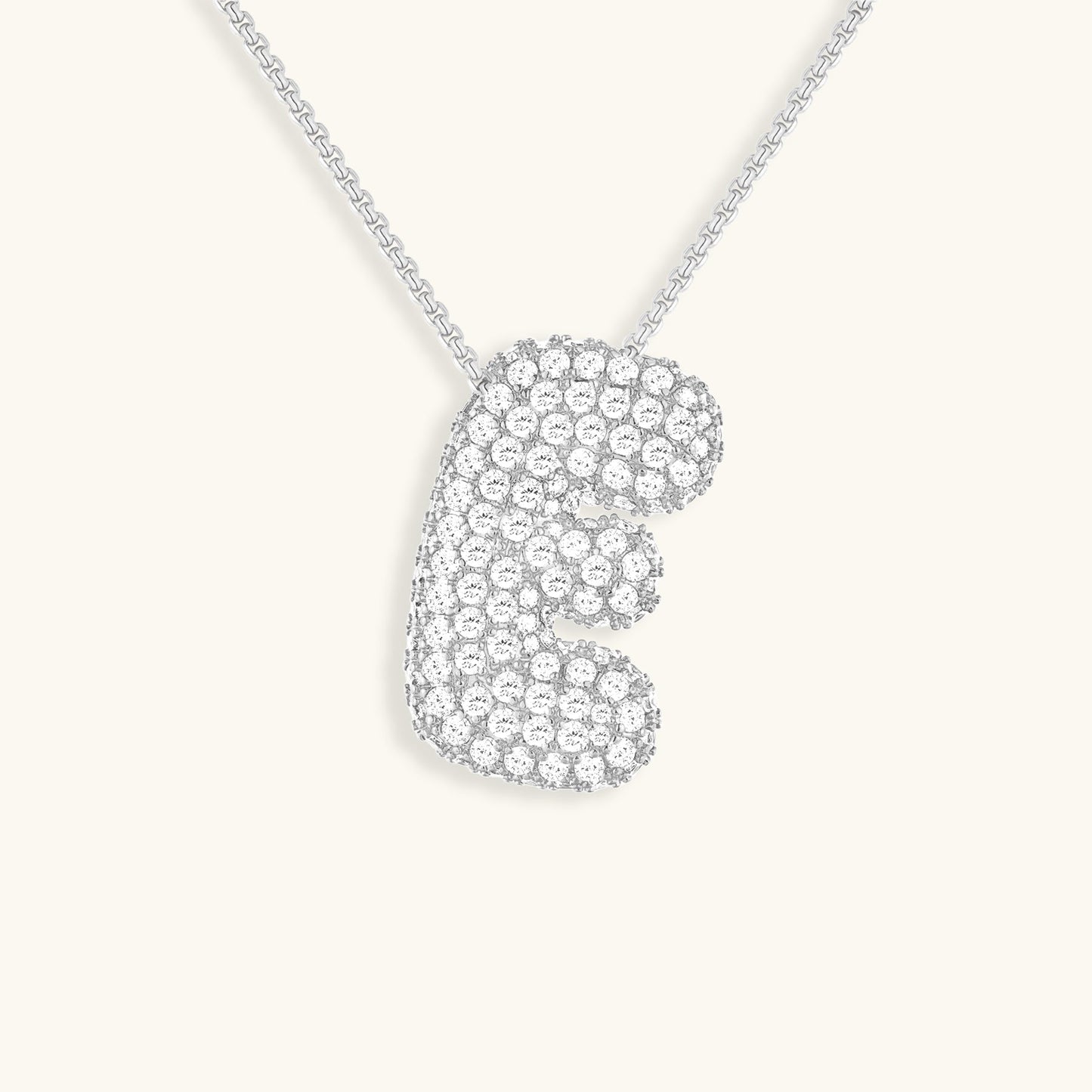 Skorter | Bubble Initial-Diamond-Necklace