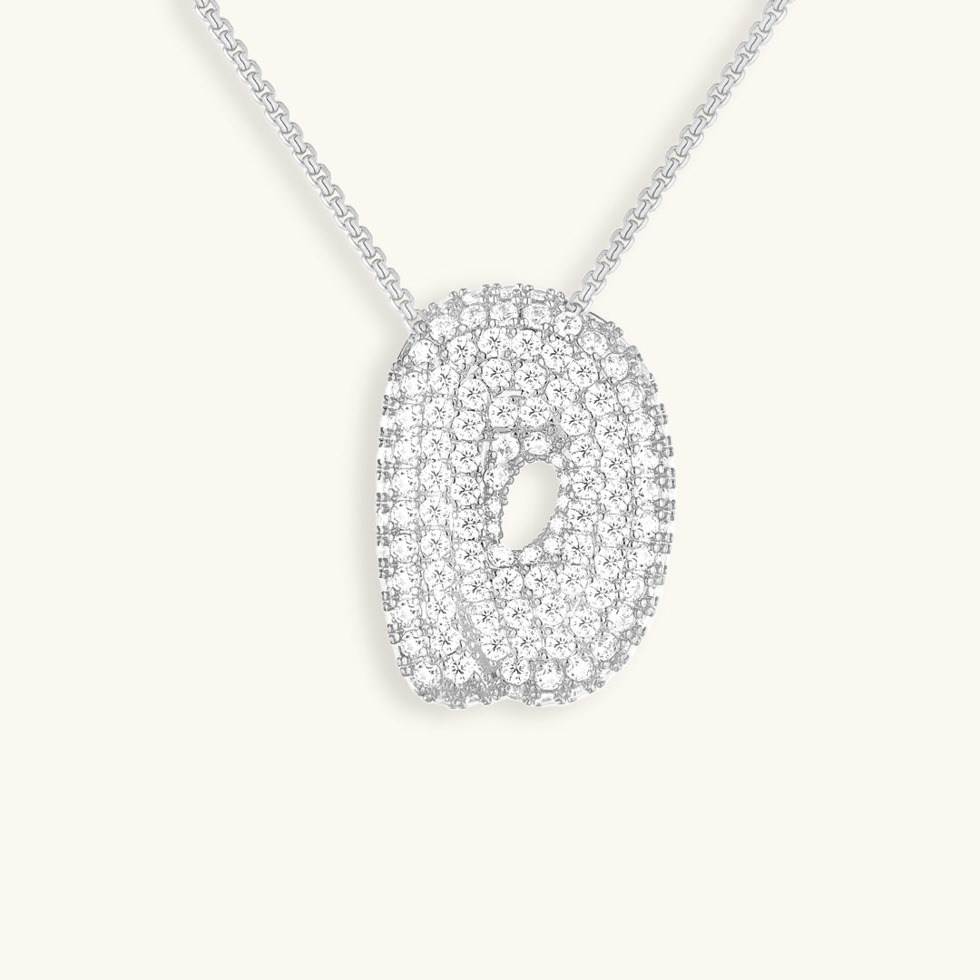 Skorter | Bubble Initial-Diamond-Necklace