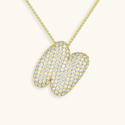 Skorter | Bubble Initial-Diamond-Necklace