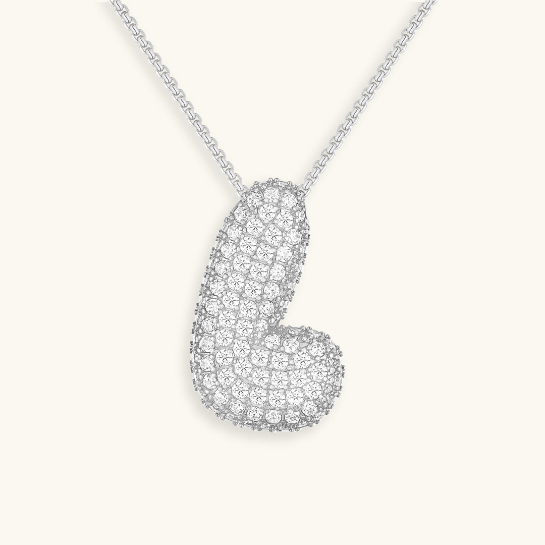 Skorter | Bubble Initial-Diamond-Necklace