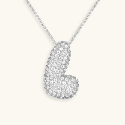 Skorter | Bubble Initial-Diamond-Necklace
