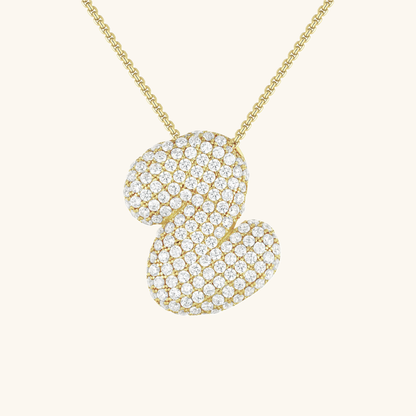 Skorter | Bubble Initial-Diamond-Necklace